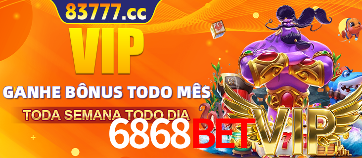 Banner promocional do 6868BET oferecendo 100% de recompensas adicionais contínuas para quem fizer o login diário (Daily sign-in), com um mascote de coelho.
